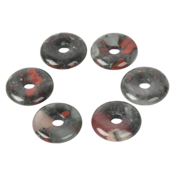 African Bloodstone & Lucky Coin Pendant Necklace | Handmade - Picture 6 of 6